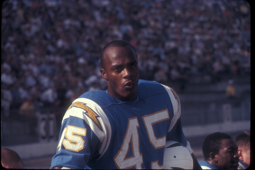 Leslie "Speedy" Duncan, member of the Chargers Hall of Fame.