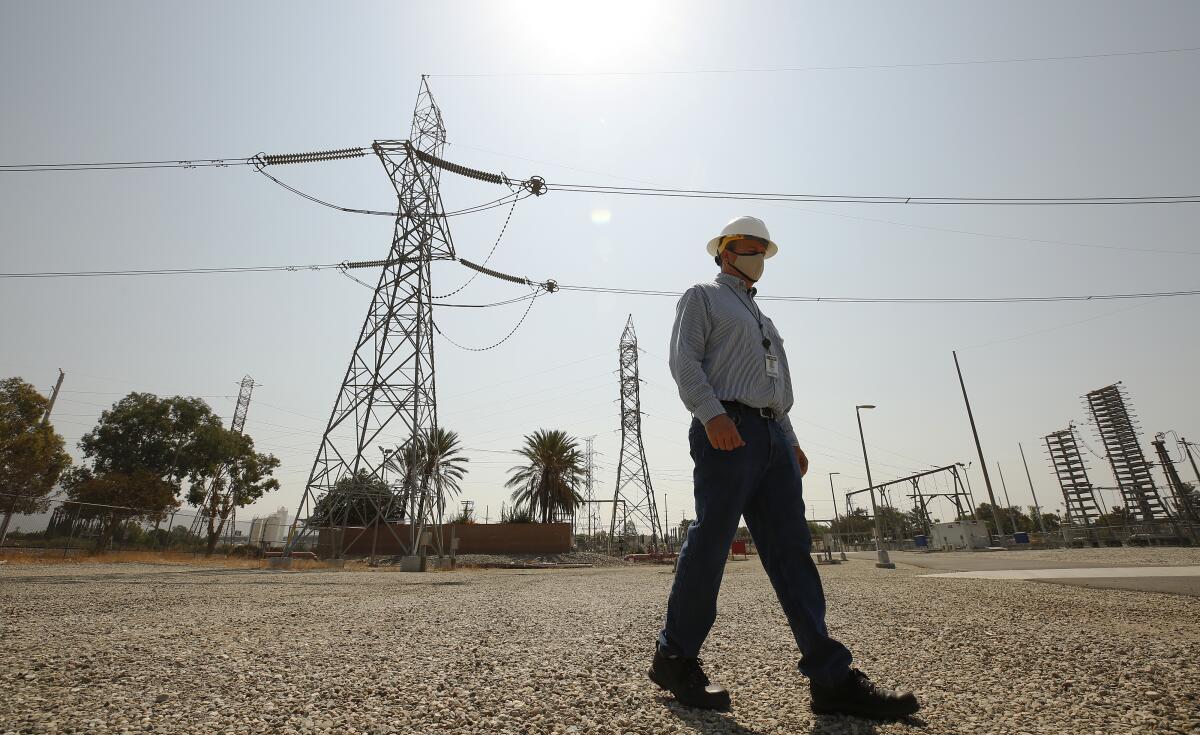 LADWP's Jeffrey Lamb at the Sylmar Converter Station.