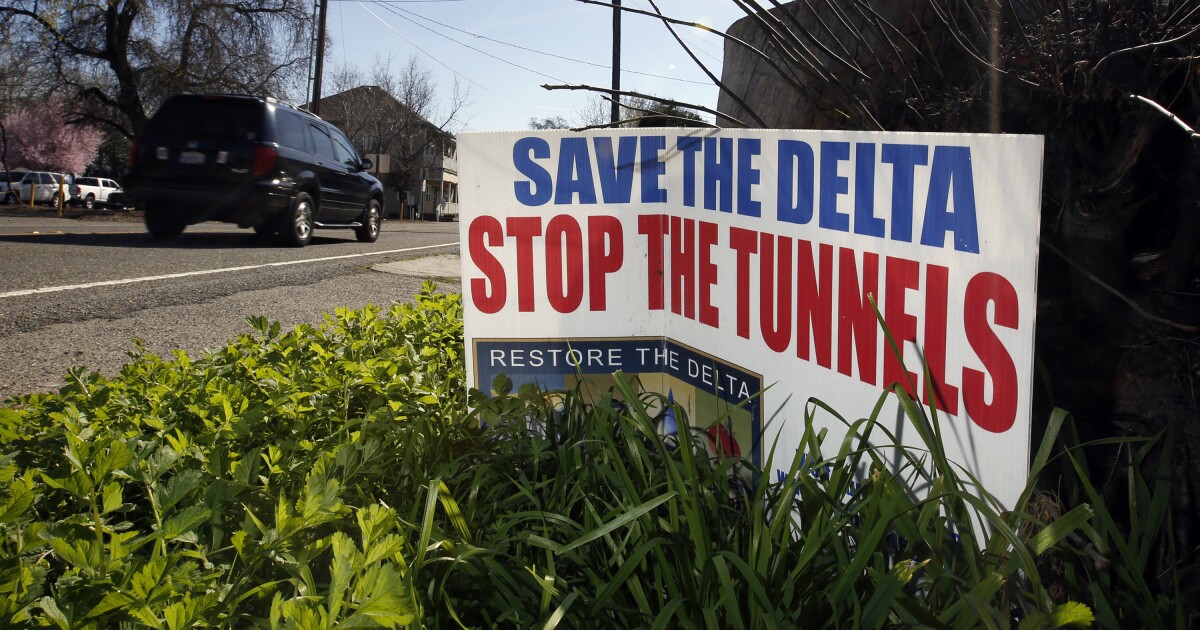 California releases plan for single delta water tunnel