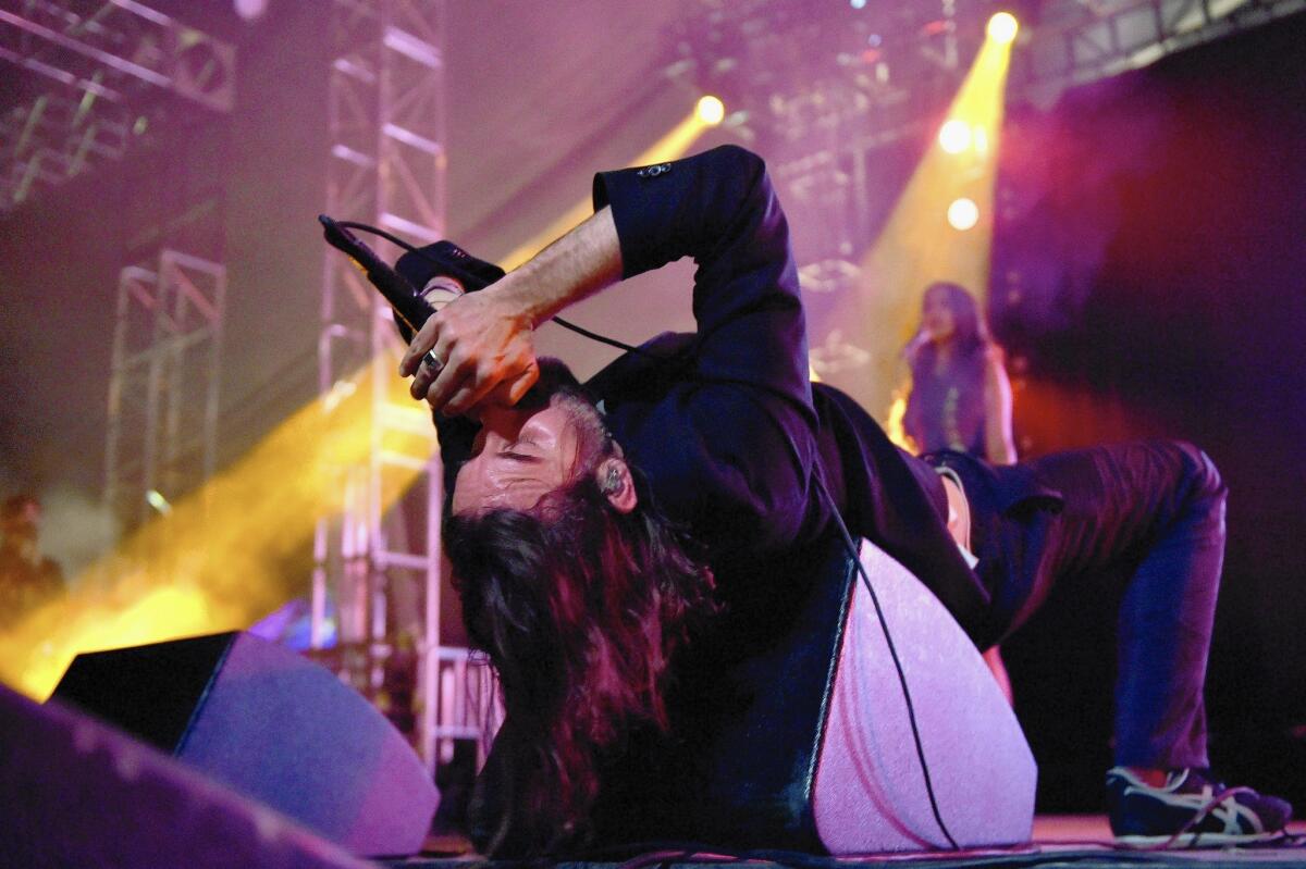 Andrew Wyatt of Miike Snow at the 2016 Coachella Valley Music And Arts Festival on April 17.