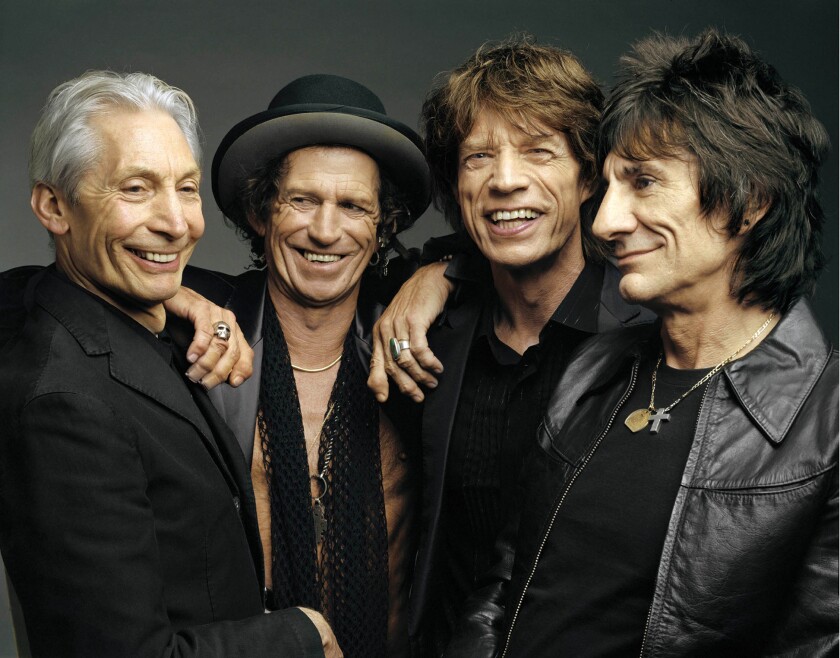 The Rolling Stones, Charlie Watts, left, Keith Richards, Mick Jagger and Ron Wood 