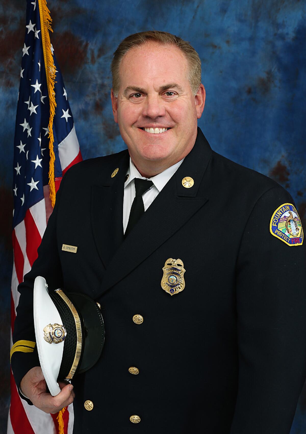 Ron Cookston, pictured, is retiring as Fountain Valley's fire chief. He has led the city's fire department since 2019.