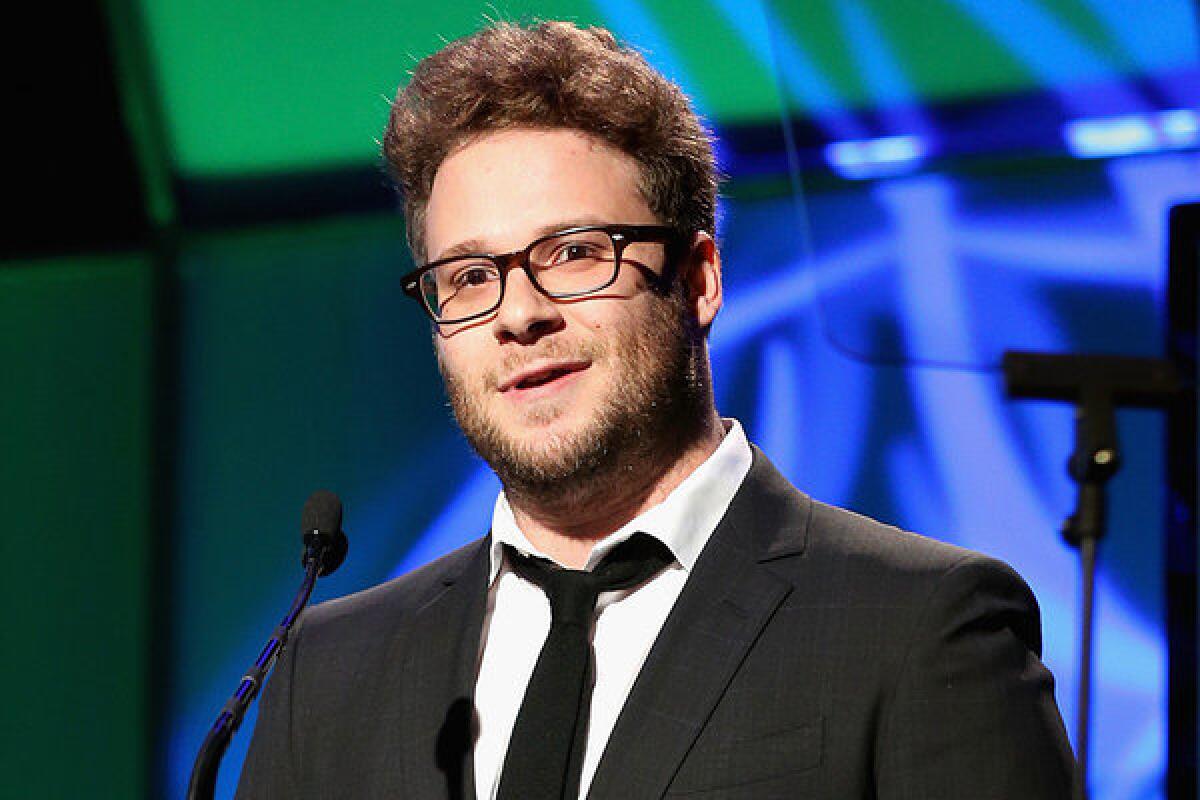 Seth Rogen stole the show at Monday's Hollywood Film Awards gala, presenting producer of the year to Judd Apatow.
