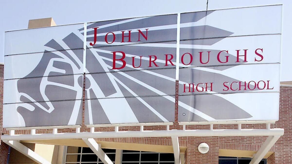 A building at John Burroughs High School