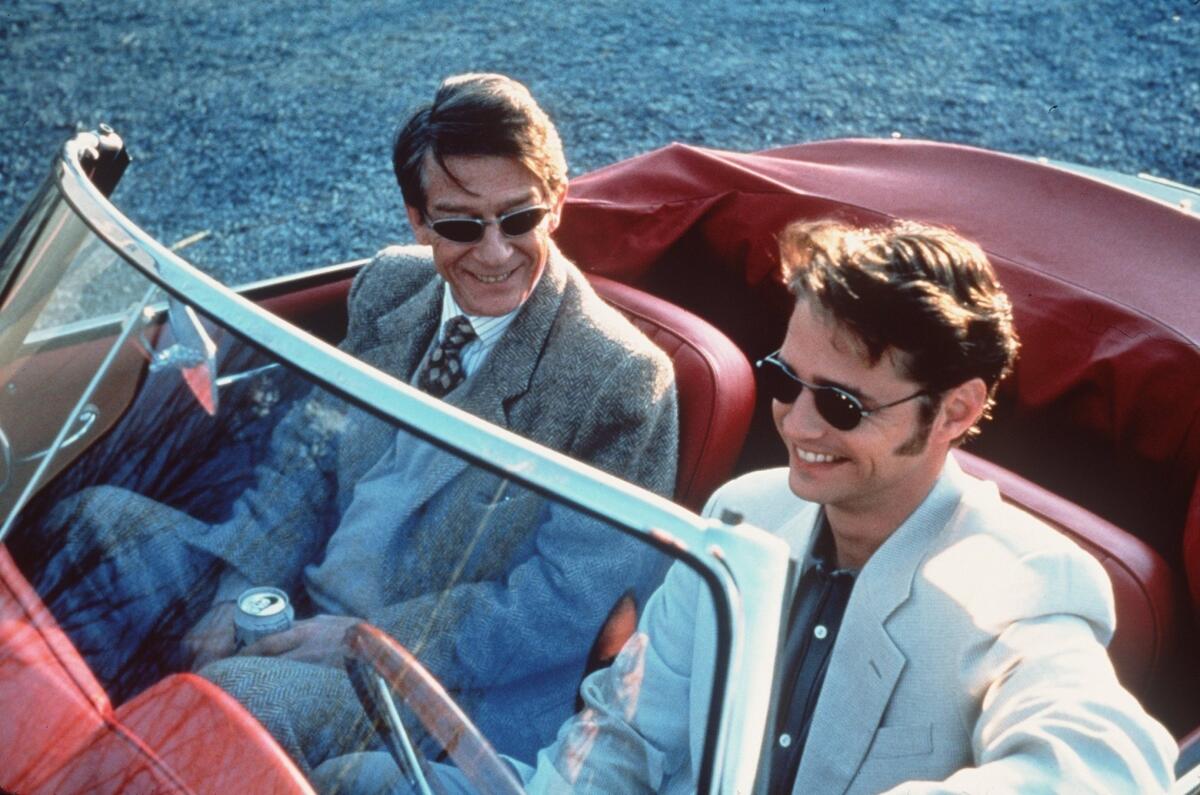 John Hurt and Jason Priestley in "Love and Death on Long Island." (C. Reardon / Newsday)