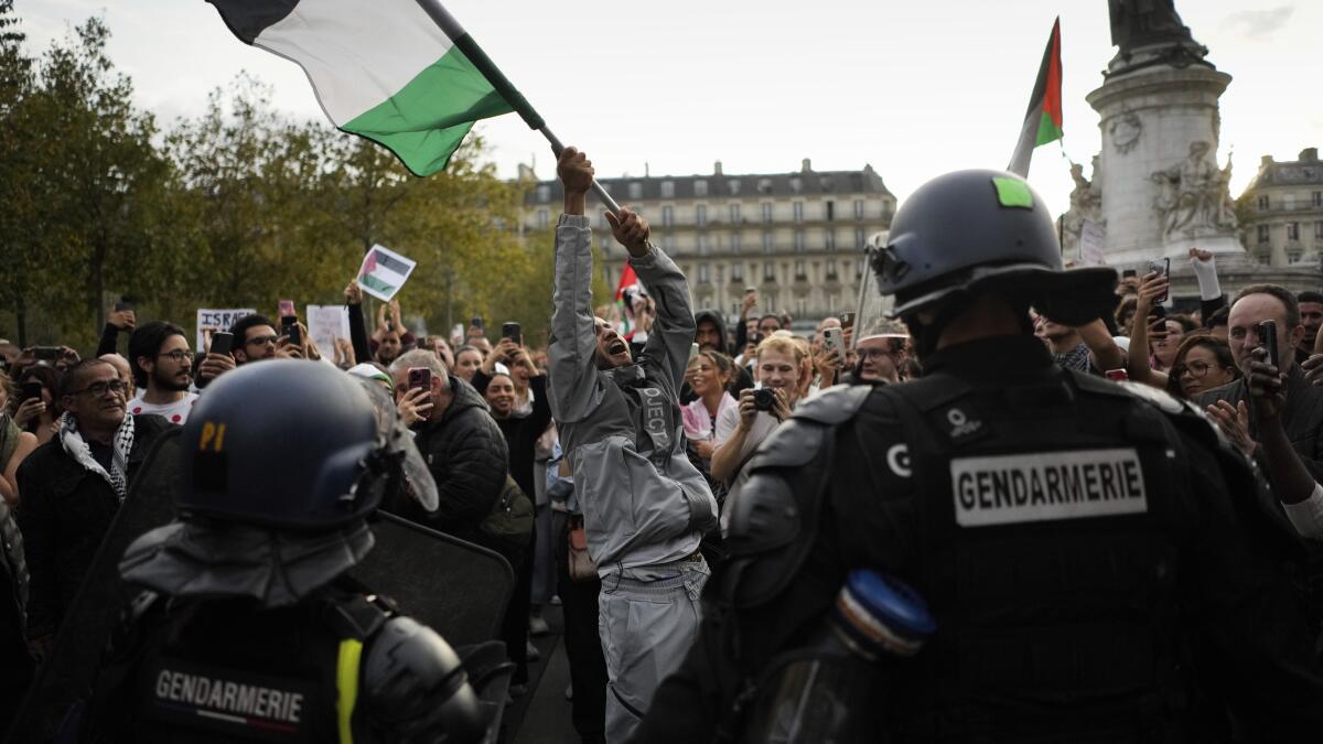 No son banderas italianas en una protesta a favor de Palestina