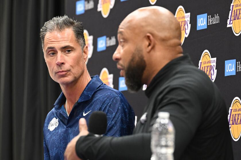 El Segundo, California September 28, 2023-Lakers General Manager Rob Pelinka.