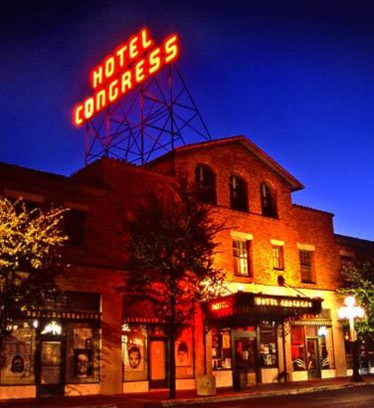 The Hotel Congress in Tucson is home to the Club Congress, one of the top rock music venues in the country. With more than 300 live shows annually and two or three acts on each bill, about 1,000 bands perform on the Club Congress stage each year.