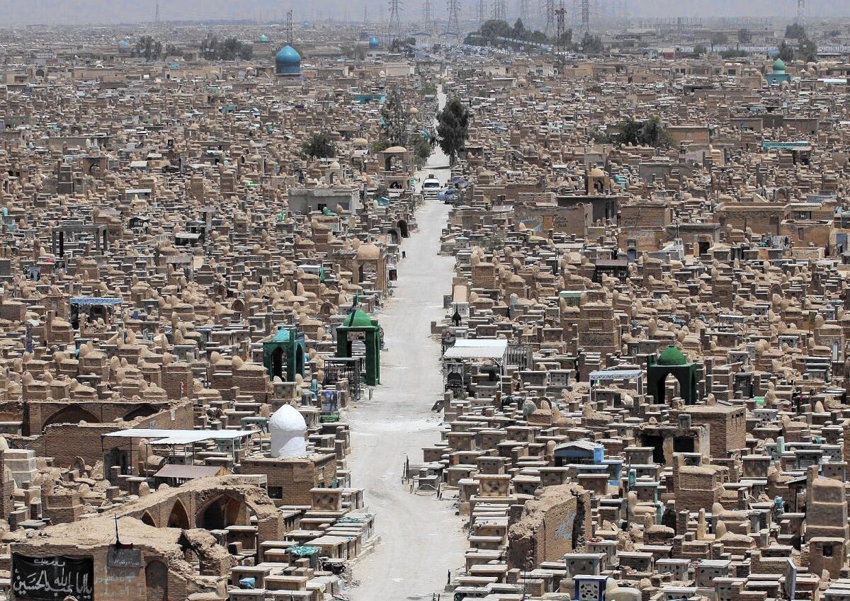 The Valley of Peace cemetery in Najaf, Iraq, is the resting place of Shiite Muslims.