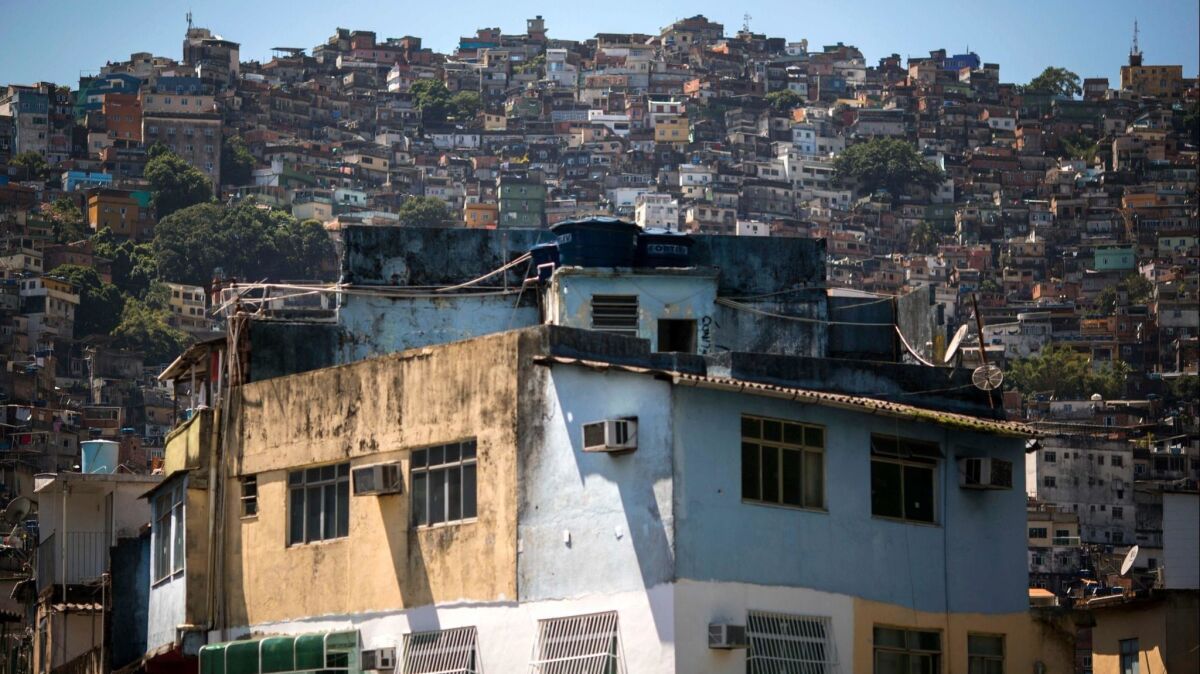 A view of the Rocinha favela in Rio de Janeiro.