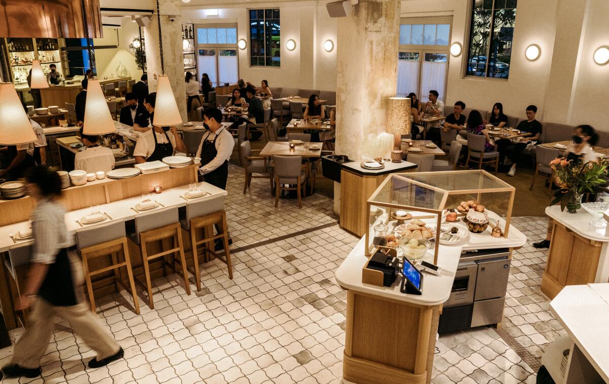 Guests arriving to dine at Rosemead restaurant in Singapore