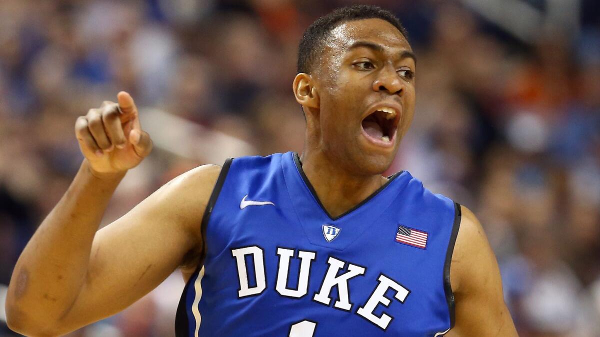 Duke star Jabari Parker could be selected first overall by the Cleveland Cavaliers in the NBA draft on Thursday.