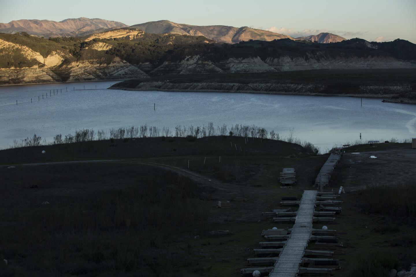 Lake Cachuma is currently at 13% of its historical average and 9% of its capacity, the lowest by far of any reservoir in California.