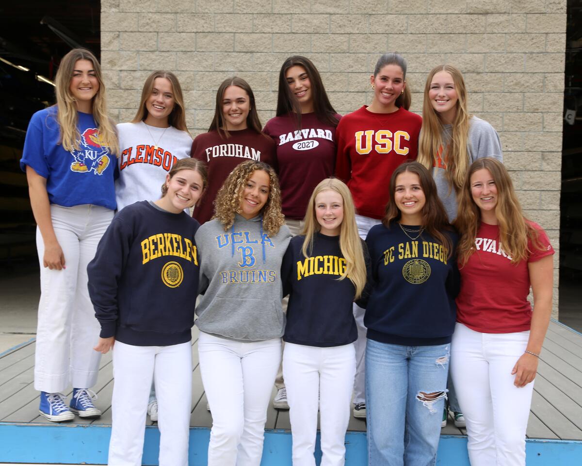 Newport Aquatic Center celebrated its 11 women's crew members headed to row in college in a ceremony on May 23.
