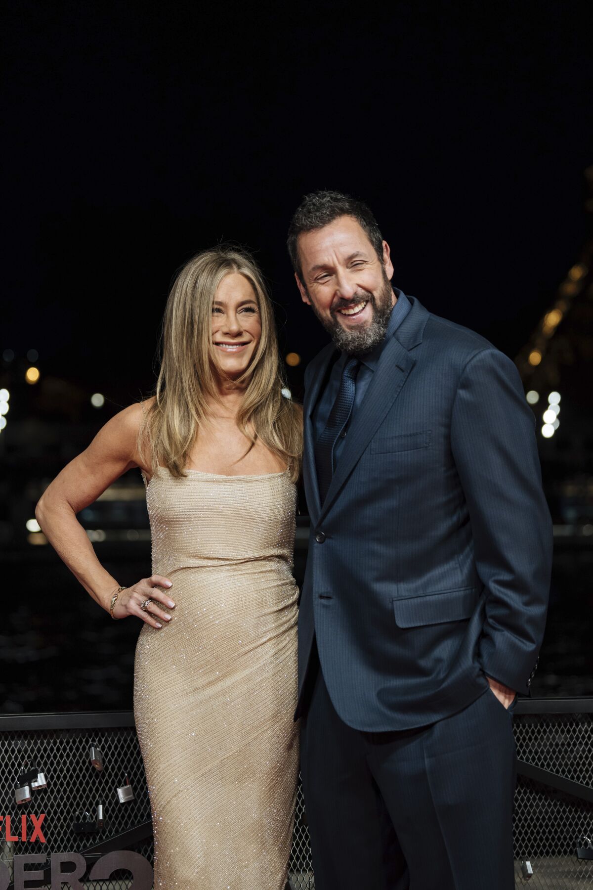 Jennifer Aniston ribs Adam Sandler's Vogue-approved style - Los Angeles  Times