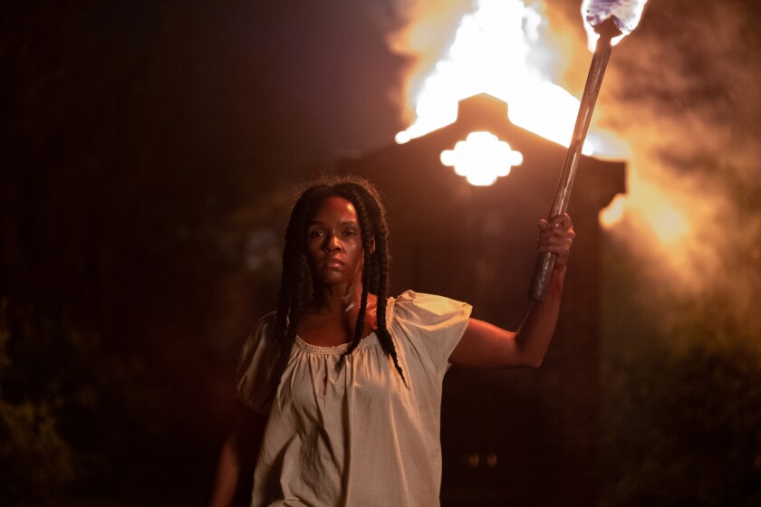 Janelle Monáe in a scene from "Antebellum."