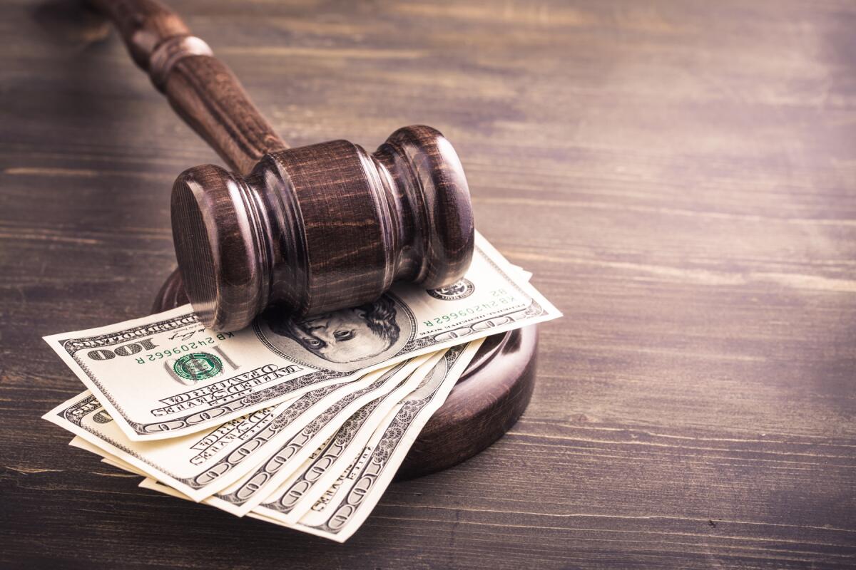 gavel and money