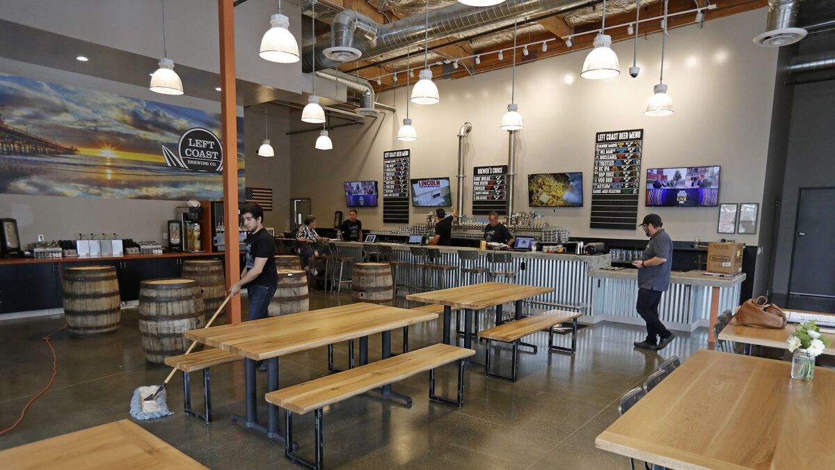 The new Left Coast Brewing Co. facility prior to opening on Tuesday.