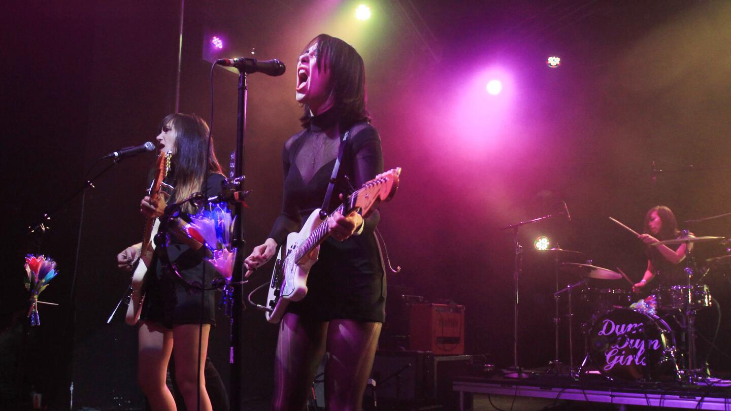 The Dum Dum Girls perform at Burger-a-Go-Go, a festival of girl punk at the Observatory in Santa Ana on Aug. 2, 2014.