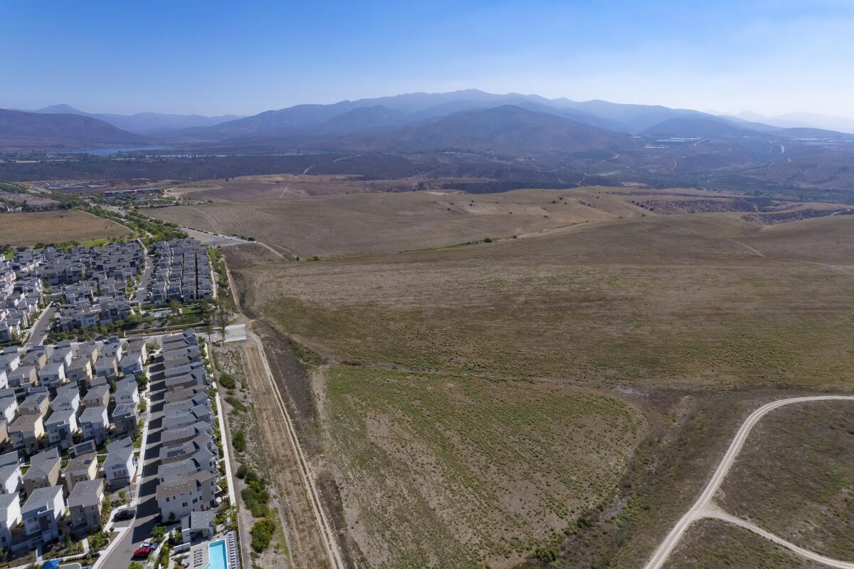 The proposed open space site for a future university in east Chula Vista