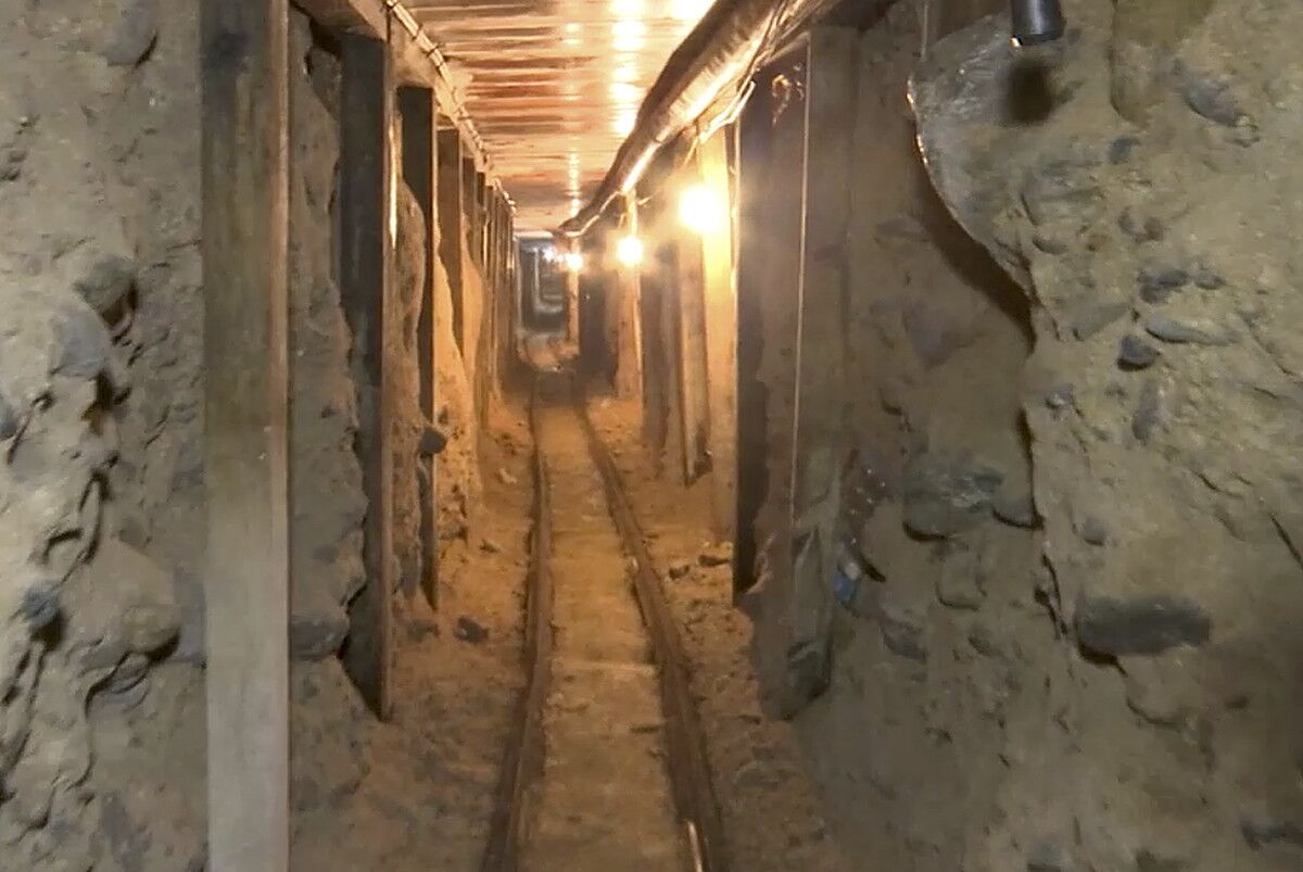 Imagen de la Procuraduría General de la República de México que muestra uno de los túneles descubiertos en Tijuana y que uno de ellos, conectaba con San Diego.