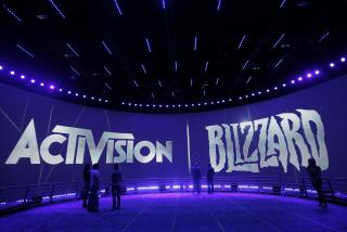 FILE - The Activision Blizzard Booth during the Electronic Entertainment Expo in Los Angeles, June 13, 2013. Microsoft is headed for a battle with the Federal Trade Commission, filing a formal challenge Thursday, Dec. 22, 2022, over whether the U.S. will block the tech giant's planned takeover of video game company Activision Blizzard. (AP Photo/Jae C. Hong, File)