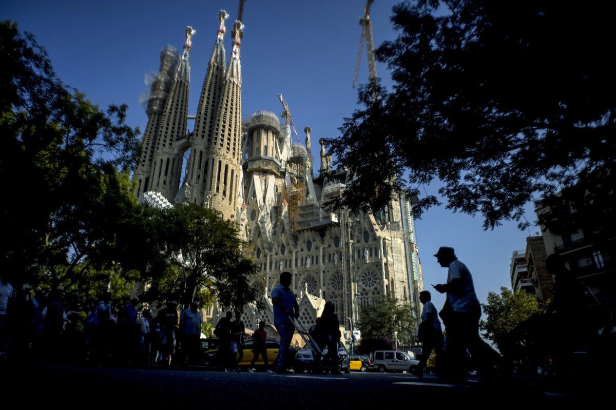 The "Sagrada Familia" basilica in Barcelona.
