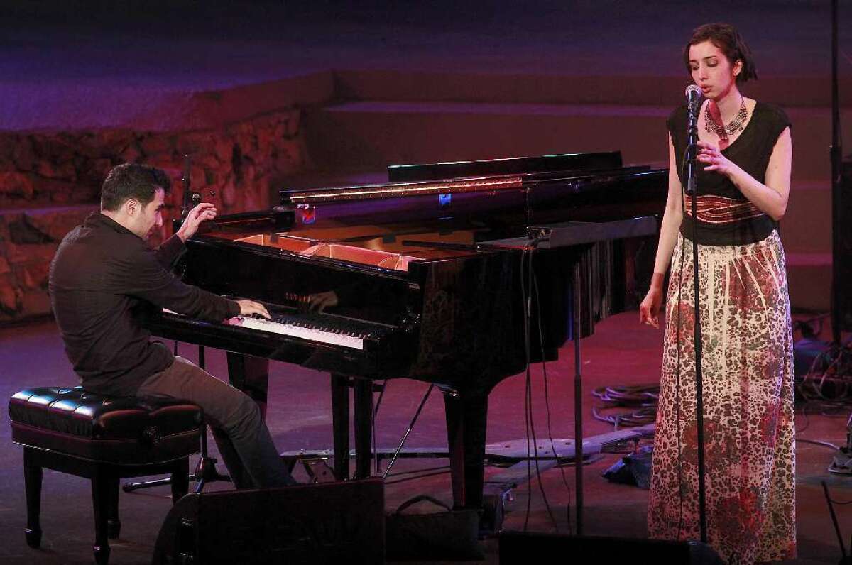 Pianist Tigran Hamasyan and vocalist Areni Agbabian at the 2011 Angel City Jazz Festival. Hamasyan performs from his upcoming album "Shadow Theater" at Bootleg Theater on Saturday.