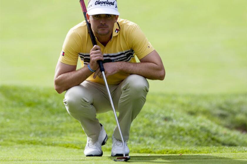 Keegan Bradley is one shot behind the lead Thursday early in the opening round of the World Challenge golf tournament in Thousand Oaks.