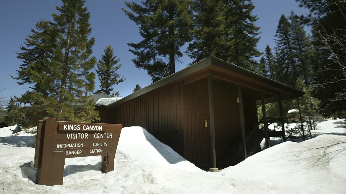 This 2006 file photo shows the visitors center at Kings Canyon National Park. Scores of guests and workers were trapped inside a lodge in the park by recent heavy snow storms.