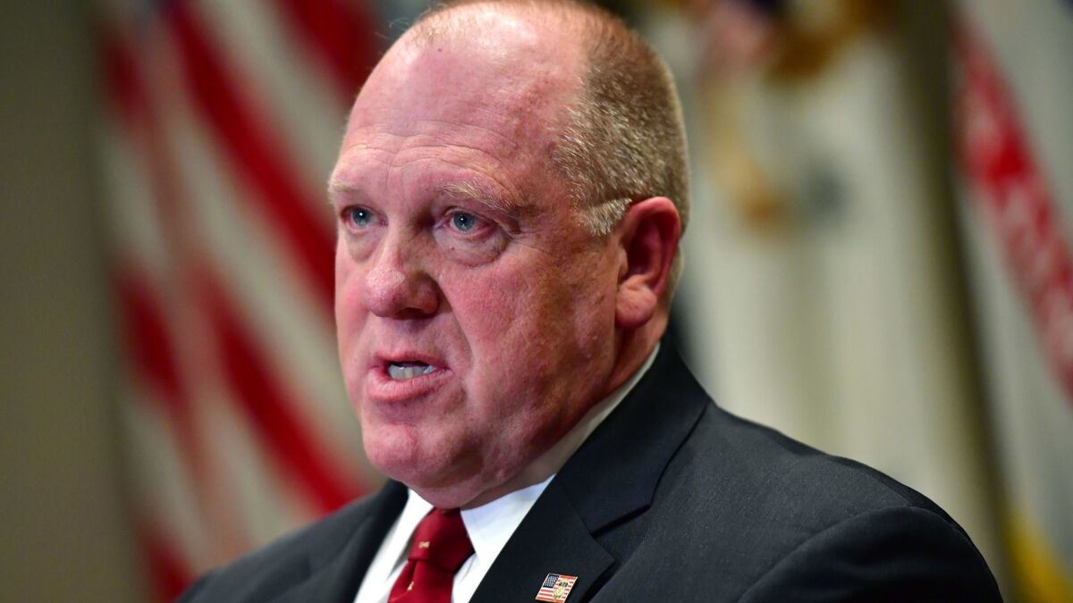 Thomas Homan, acting director of Immigration and Customs Enforcement.