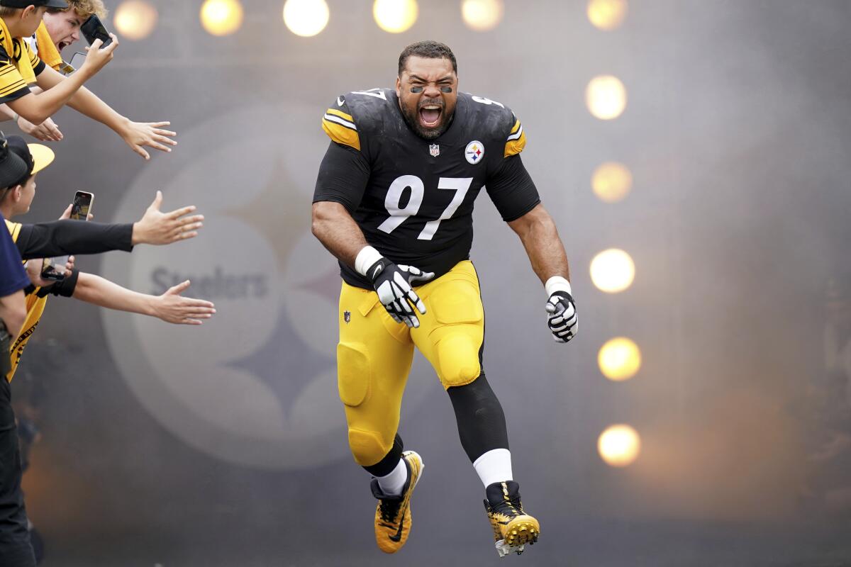 Steelers veteran DT Cam Heyward returns to practice after groin surgery,  return to play uncertain - The San Diego Union-Tribune