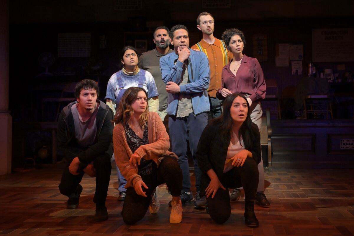 A group of actors poses for a photo at Berkeley Repertory Theatre