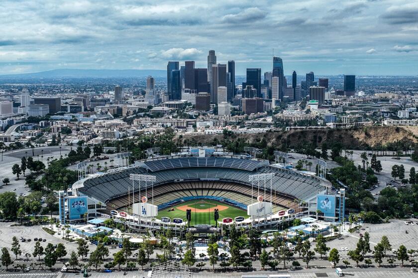 Dodger Stadium photos go viral after Tropical Storm Hilary hits