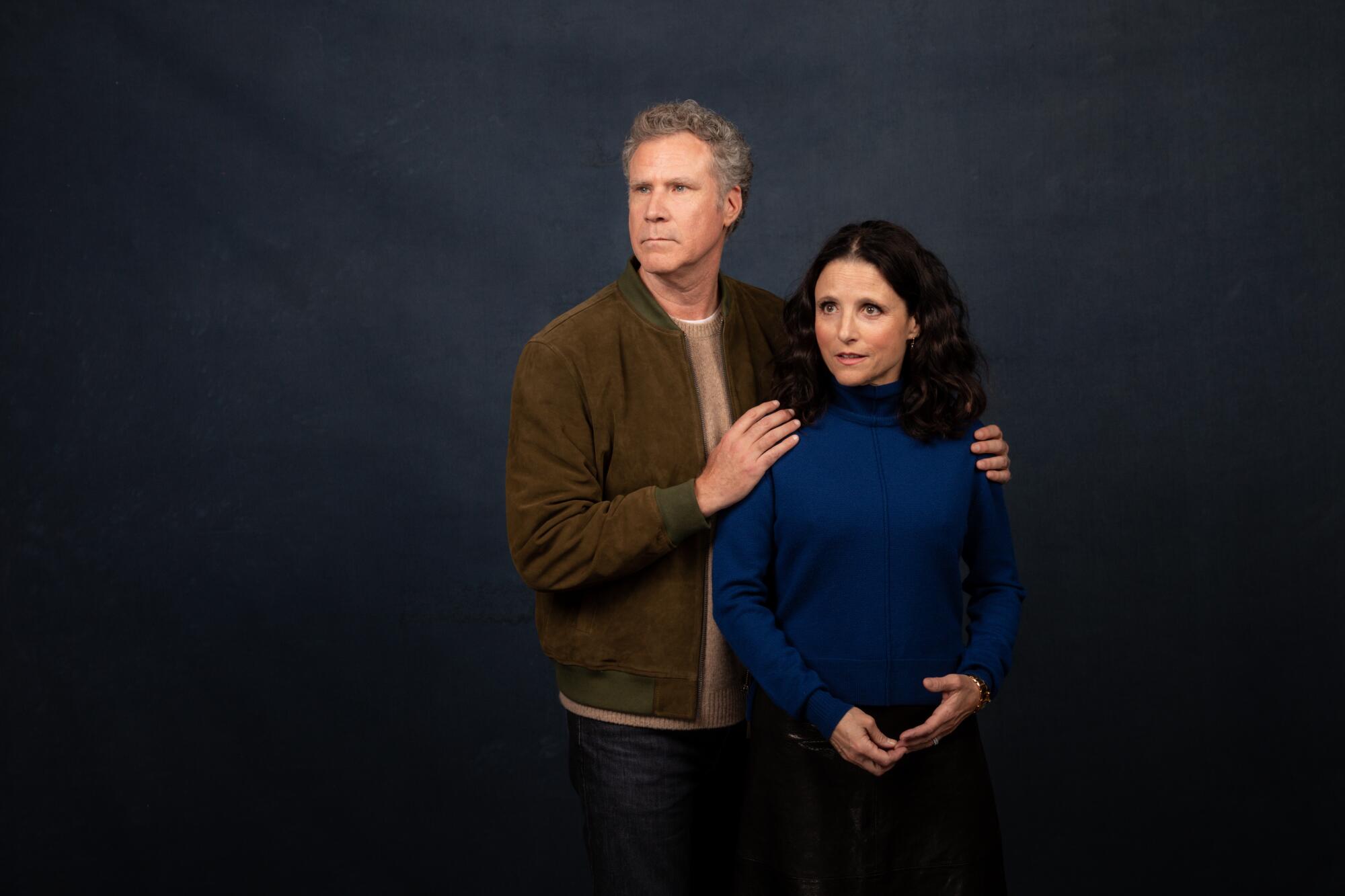 Will Ferrell and Julia Louis-Dreyfus of “Downhill,” photographed in the L.A. Times Studio at the Sundance Film Festival.