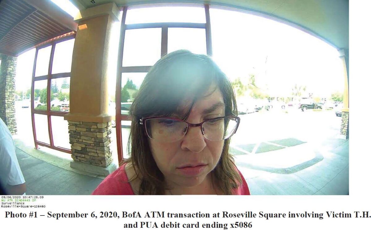 Andrea Gervais, pictured here in an ATM photo included in court filings