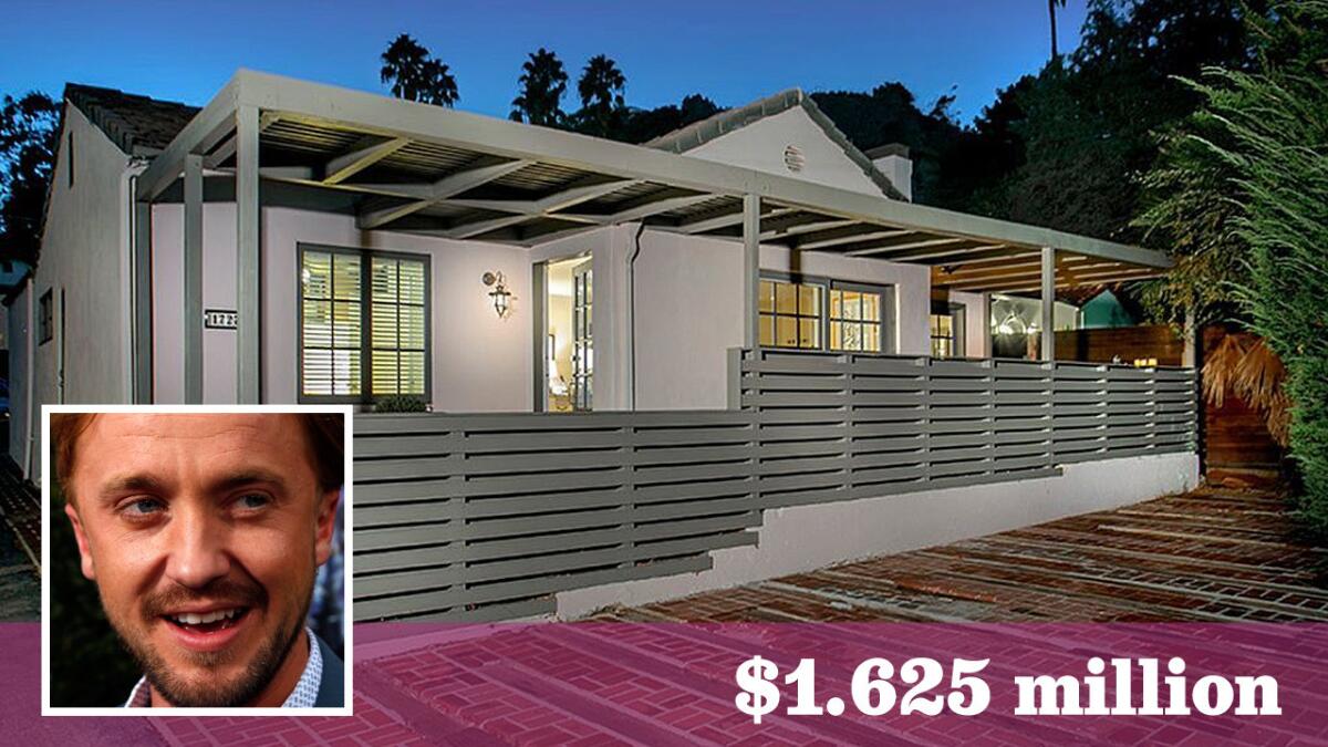 Actor Tom Felton has sold his home in Nichols Canyon for $1.625 million. He paid $1.275 million for the two-bedroom house in 2014.