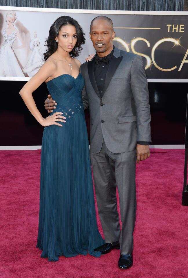 Oscars 2013 arrivals: Jamie Foxx and Corinne Bishop