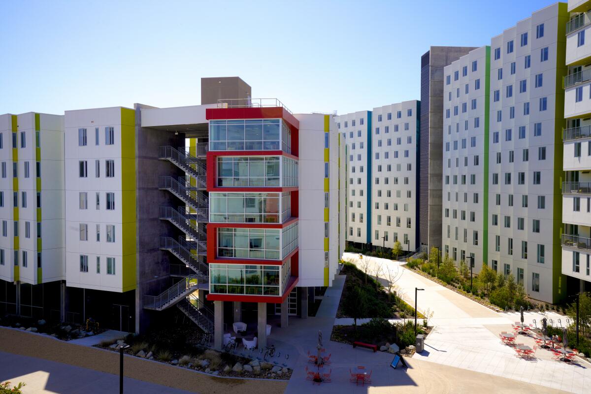 The Nuevo West housing at UC San Diego is pictured in March 2021.