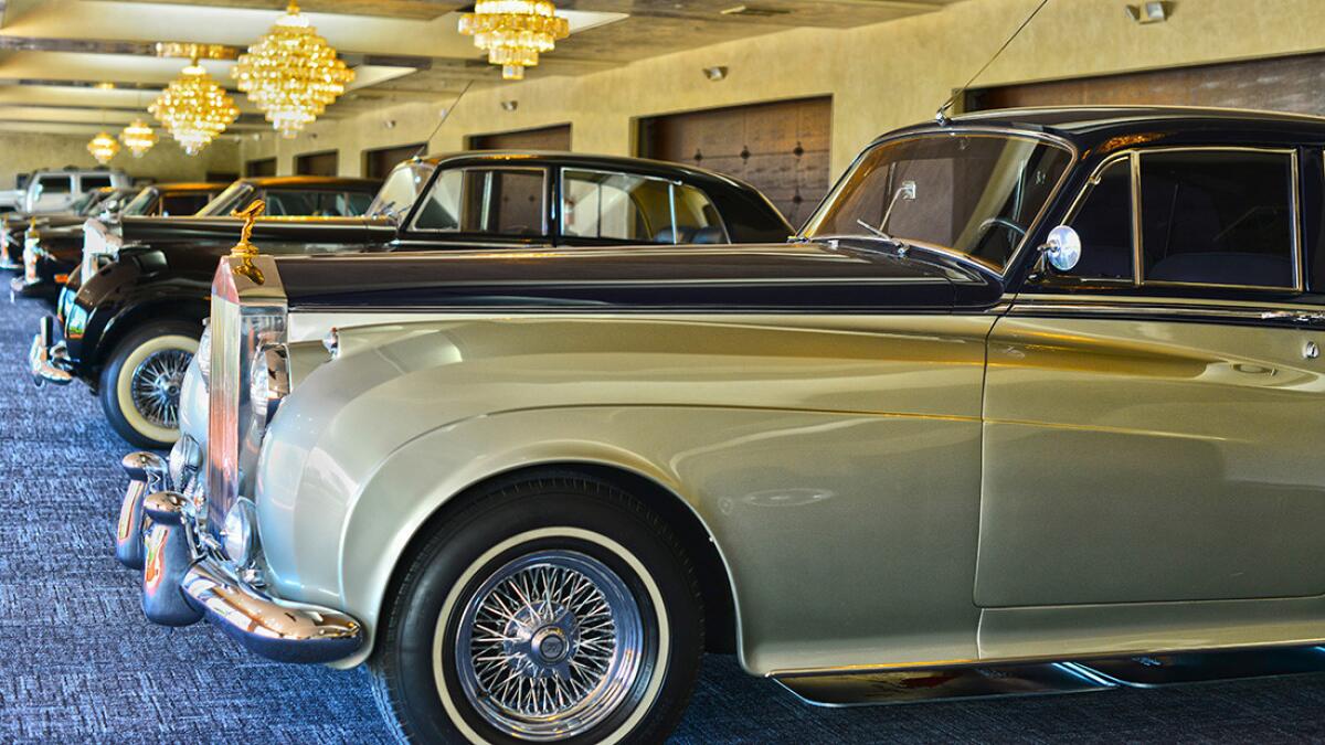 Classic cars on display include Rolls-Royces owned by Johnny Cash, Liberace and Steve McQueen.