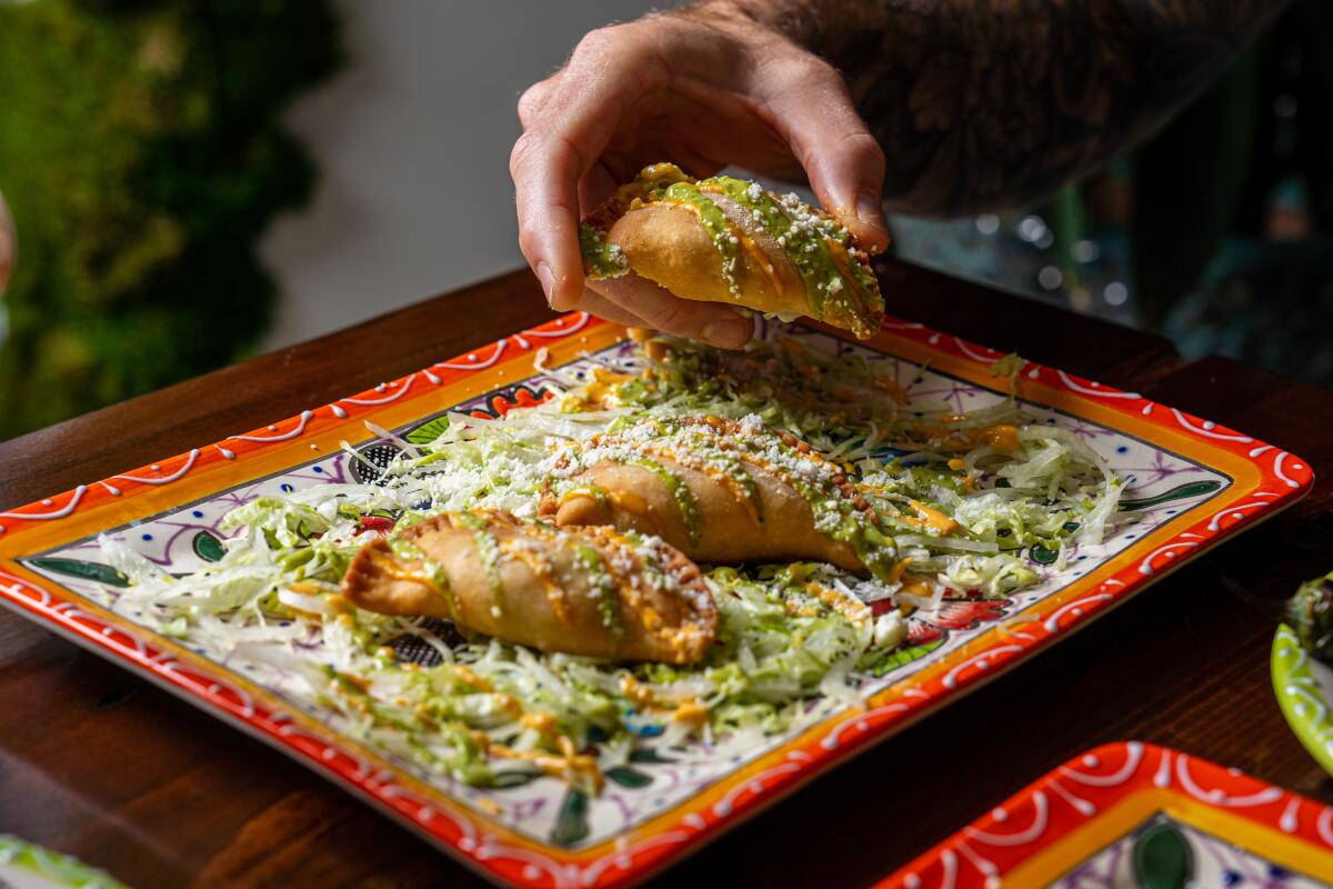 Crab empanadas at El Sueño Restaurant & Bar in Old Town.