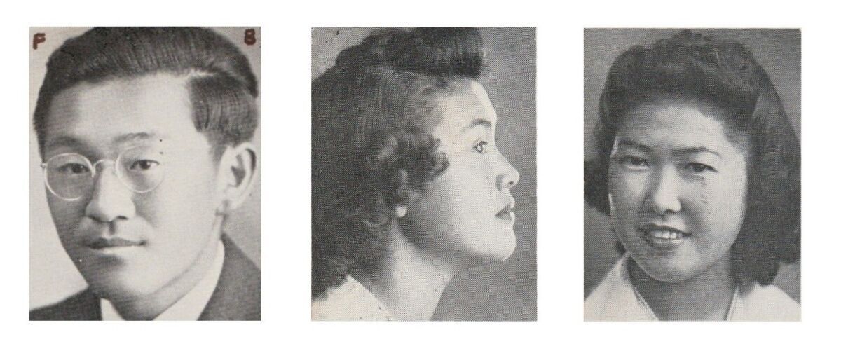 Sando Shinmoto, Kiku Yamashita and Kimiye Nakamoto — as seen in yearbook photos — received their diplomas from La Jolla High School in 1942 while imprisoned in U.S. internment camps.