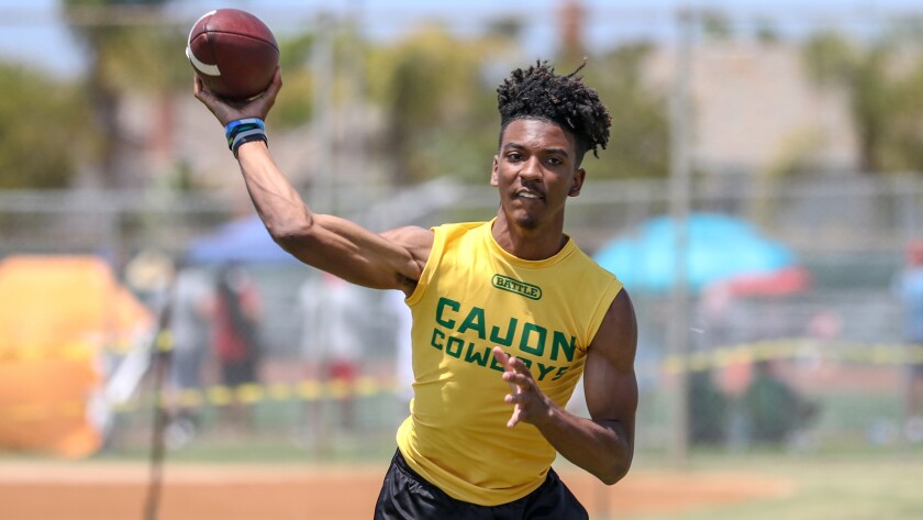 Dual Threat Quarterback Jayden Daniels Of Cajon Has Star