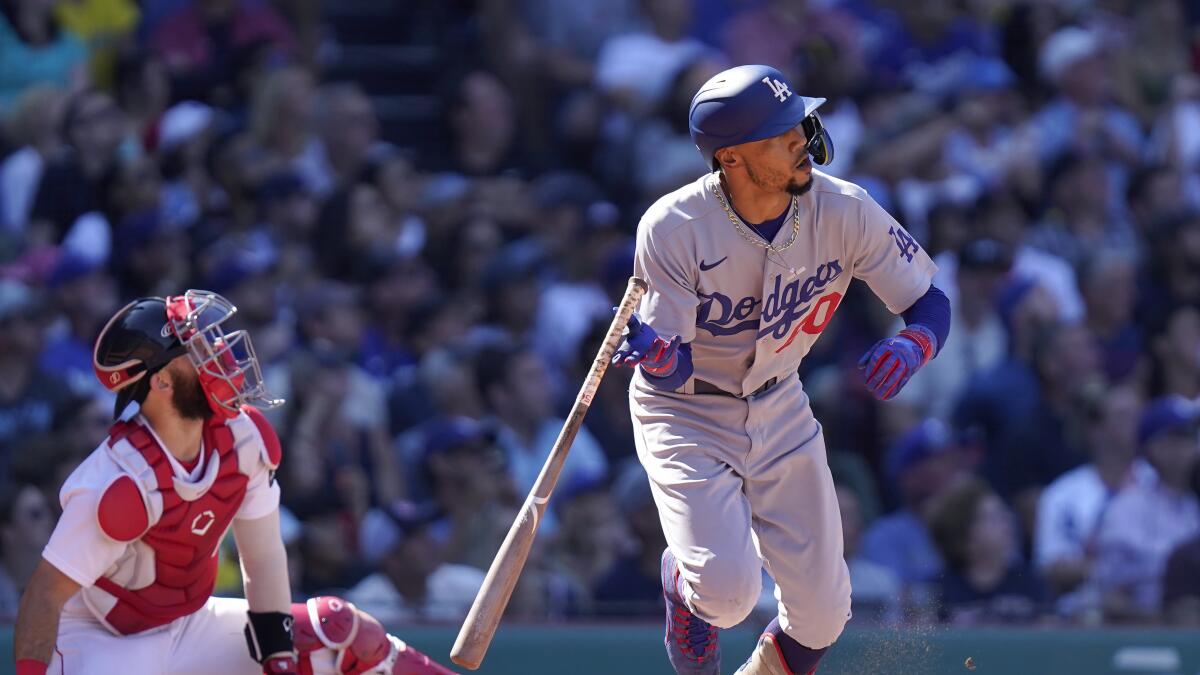 Mookie Betts leads Dodgers past Guardians ahead of Boston return - Los  Angeles Times