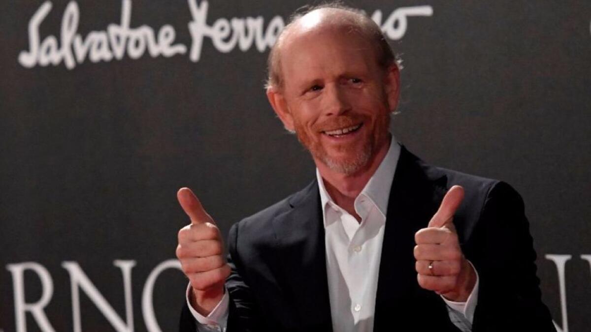 Ron Howard as he attends the 2016 world premiere of his movie "Inferno" in Florence.