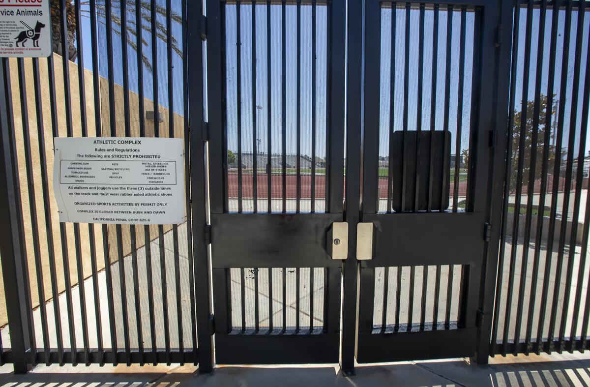 Huntington Beach High School's Cap Sheue Field, home to the Huntington Beach, Edison and Fountain Valley football programs.