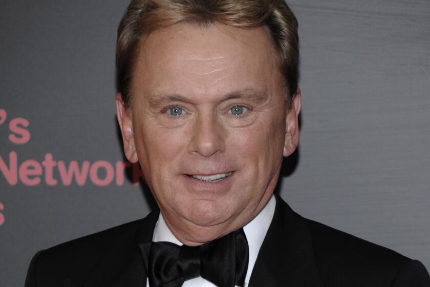 Man, Pat Sajak, smiling in bow tie tuxedo at the Daytime Emmy Awards in Las Vegas in 2011.