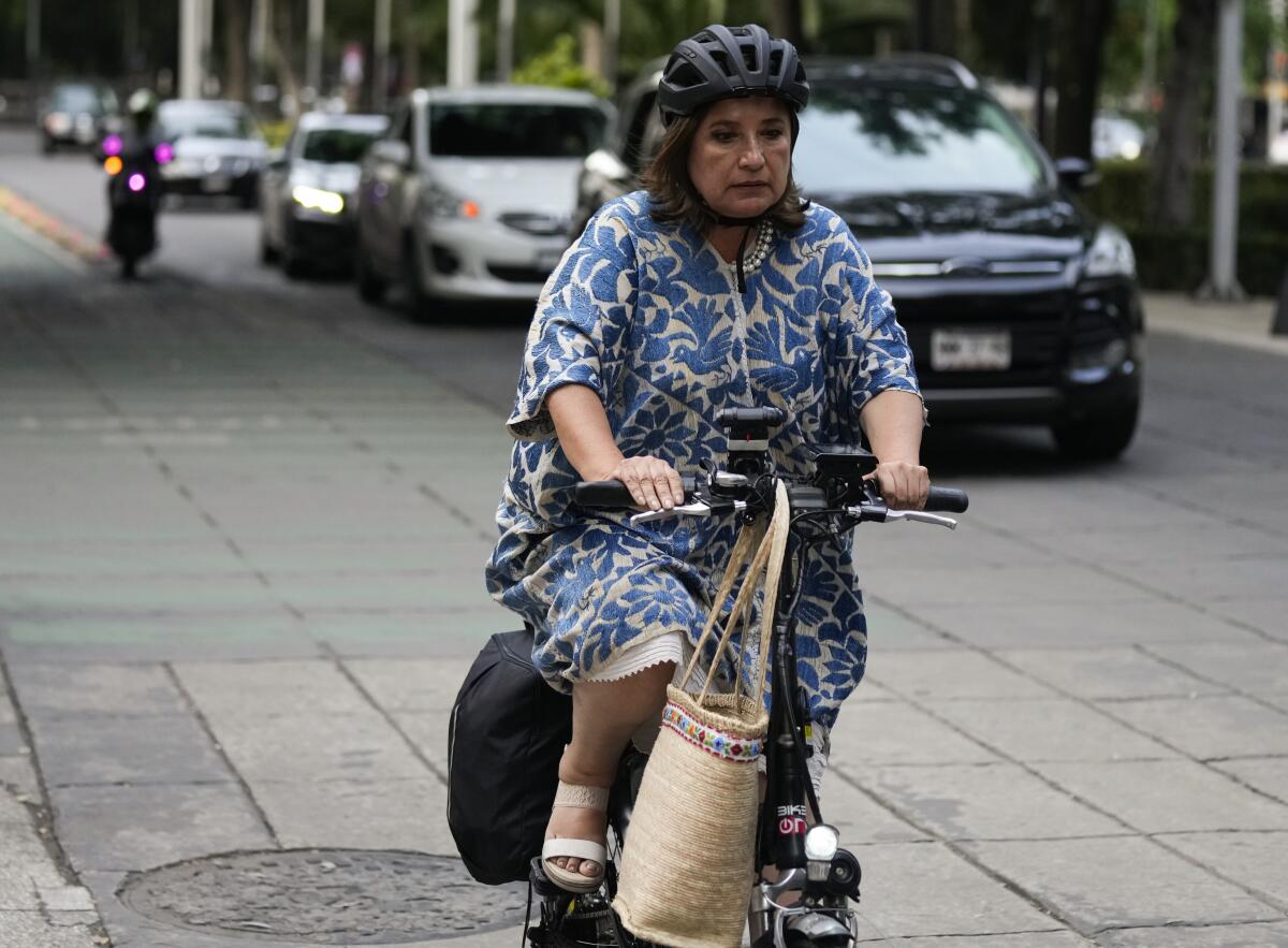 La senadora Xóchitl Gálvez, precandidata presidencial de la oposición derechista Frente Amplio por México