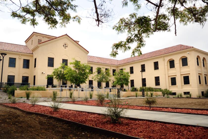 A newly refurbished housing complex for veterans at the West Los Angeles VA campus.
