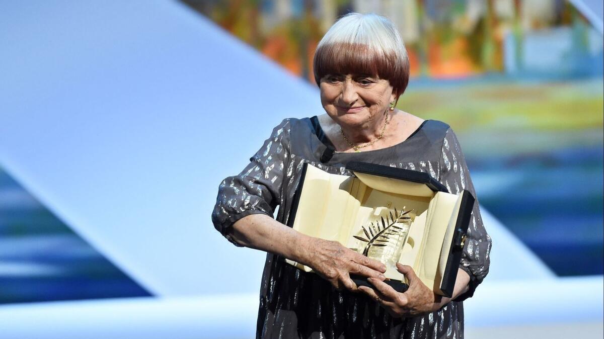 Agnès Varda received an honorary Palme d'Or at the 2015 Cannes Film Festival.